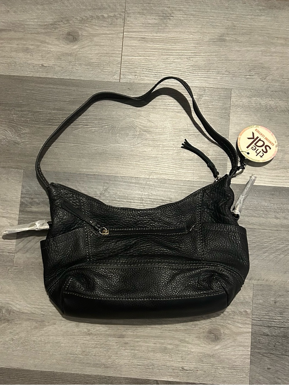 NWT The Sak Genuine Leather Black Kendra Slouchy Shoulder Bag Purse